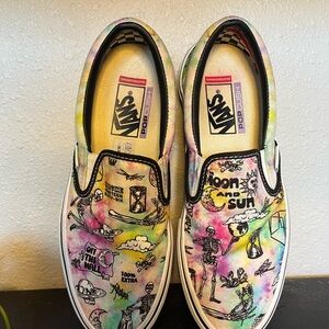 Vans skeleton graphic slip on sneakers